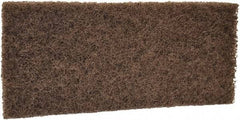 Remco - 10" Long x 4-1/2" Wide x 15/16" Thick Scouring Pad - Heavy-Duty, Brown - Eagle Tool & Supply