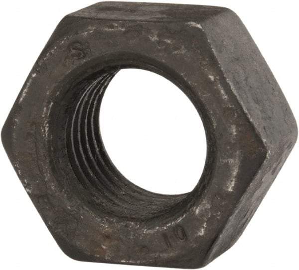 Value Collection - M30x3.50 Steel Right Hand Hex Nut - 46mm Across Flats, 24mm High, Uncoated - Eagle Tool & Supply