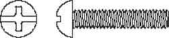 Value Collection - #10-32 UNF, 3" Length Under Head Slotted/Phillips Drive Machine Screw - Round Head, Grade J82 Steel, Zinc-Plated Finish, Without Washer - Eagle Tool & Supply