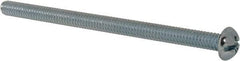 Value Collection - 1/4-20 UNC, 4" Length Under Head Slotted/Phillips Drive Machine Screw - Round Head, Grade J82 Steel, Zinc-Plated Finish, Without Washer - Eagle Tool & Supply