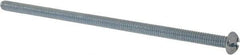 Value Collection - 1/4-20 UNC, 6" Length Under Head Slotted/Phillips Drive Machine Screw - Round Head, Grade J82 Steel, Zinc-Plated Finish, Without Washer - Eagle Tool & Supply