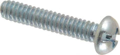 Value Collection - #10-24 UNC, 1" Length Under Head Slotted/Phillips Drive Machine Screw - Round Head, Grade J82 Steel, Zinc-Plated Finish, Without Washer - Eagle Tool & Supply