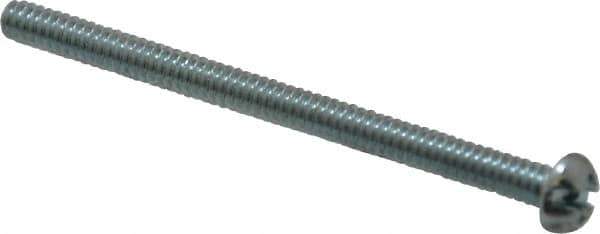 Value Collection - #6-32 UNC, 2" Length Under Head Slotted/Phillips Drive Machine Screw - Round Head, Grade J82 Steel, Zinc-Plated Finish, Without Washer - Eagle Tool & Supply
