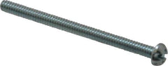 Value Collection - #6-32 UNC, 2" Length Under Head Slotted/Phillips Drive Machine Screw - Round Head, Grade J82 Steel, Zinc-Plated Finish, Without Washer - Eagle Tool & Supply