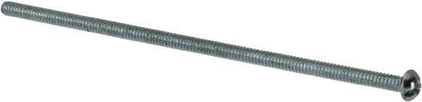 Value Collection - #6-32 UNC, 4" Length Under Head Slotted/Phillips Drive Machine Screw - Round Head, Grade J82 Steel, Zinc-Plated Finish, Without Washer - Eagle Tool & Supply