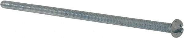 Value Collection - #8-32 UNC, 4" Length Under Head Slotted/Phillips Drive Machine Screw - Round Head, Grade J82 Steel, Zinc-Plated Finish, Without Washer - Eagle Tool & Supply