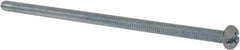 Value Collection - #8-32 UNC, 4" Length Under Head Slotted/Phillips Drive Machine Screw - Round Head, Grade J82 Steel, Zinc-Plated Finish, Without Washer - Eagle Tool & Supply