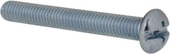 Value Collection - #10-32 UNF, 1-1/2" Length Under Head Slotted/Phillips Drive Machine Screw - Round Head, Grade 2 Steel, Zinc-Plated Finish, Without Washer - Eagle Tool & Supply