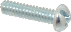 Value Collection - #10-24 UNC, 3/4" Length Under Head Slotted/Phillips Drive Machine Screw - Round Head, Grade J82 Steel, Zinc-Plated Finish, Without Washer - Eagle Tool & Supply