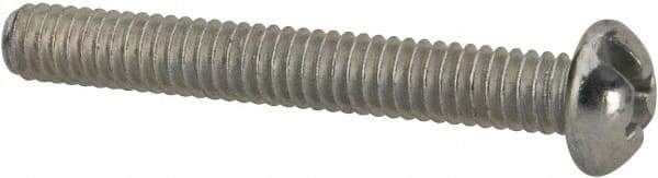 Value Collection - #8-32 UNC, 1-1/4" Length Under Head Slotted/Phillips Drive Machine Screw - Round Head, Grade J82 Steel, Zinc-Plated Finish, Without Washer - Eagle Tool & Supply