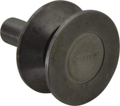 Osborn International - 2-1/2" Roller Diam x 1-5/16" Width, 3/4" Stud Diam x 1-3/4" Length, V Grooved Concentric Stud - Steel, 7/8" Thread Length, 3/4-16 Thread, 3-1/16" OAL, 1,100 Lb Dynamic Cap - Eagle Tool & Supply