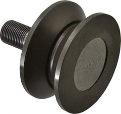 Osborn International - 3-1/2" Roller Diam x 1-11/16" Width, 7/8" Stud Diam x 2" Length, V Grooved Concentric Stud - Steel, 1-1/8" Thread Length, 7/8-14 Thread, 3-11/16" OAL, 2,270 Lb Dynamic Cap - Eagle Tool & Supply