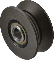 Osborn International - 3-3/4" Roller Diam x 1-9/16" Width, V Grooved Yoke Roller - Steel, 7,630 Lb Dynamic Cap - Eagle Tool & Supply