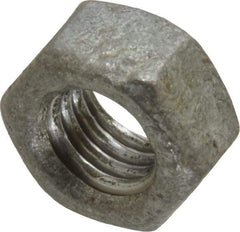 Value Collection - 5/16-18 UNC Steel Right Hand Hex Nut - 1/2" Across Flats, 17/64" High, Hot Dipped Galvanized Finish - Eagle Tool & Supply