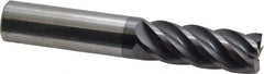 ProMax - 1/2", 1-1/4" LOC, 1/2" Shank Diam, 3" OAL, 5 Flute, Solid Carbide Square End Mill - Single End, AlTiN Finish, Spiral Flute, 40° Helix, Centercutting, Right Hand Cut, Right Hand Flute, Series 112 - Eagle Tool & Supply
