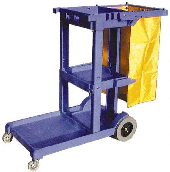 PRO-SOURCE - Polyethylene Janitor Cart - 20" Width - Eagle Tool & Supply