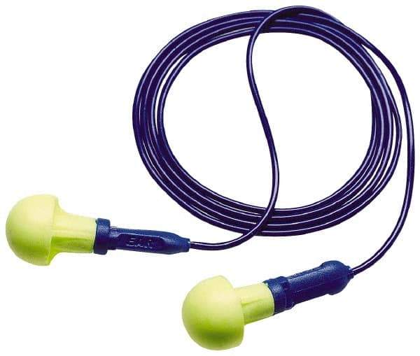 3M - Reusable, Corded, 28 dB Earplugs - Yellow, 200 Pairs - Eagle Tool & Supply