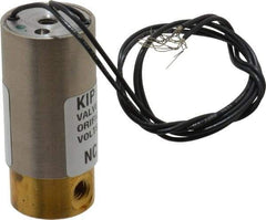 KIP - 10-32 Port, Direct Acting, Brass Solenoid Valve - Multipurpose, 40 Max PSI, Buna-N Seal - Eagle Tool & Supply