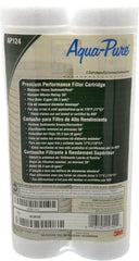 3M Aqua-Pure - 2-1/2" OD, 50µ, Cellulose Fiber Graded-Density Cartridge Filter - 9-3/4" Long, Reduces Dirt & Rust - Eagle Tool & Supply