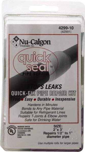 Nu-Calgon - 2" Wide x 3' Long General Purpose Pipe Repair Tape - -450 to 550°F, White - Eagle Tool & Supply