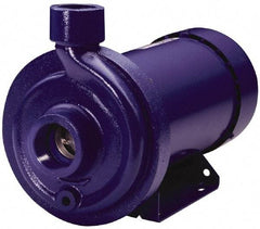 Goulds Pumps - TEFC Motor, 208-230/460 Volt, 4.0/2.0 Amp, 3 Phase, 1 HP, 3500 RPM, Cast Iron Straight Pump - 1-1/4 Inch Inlet, 1 Inch Outlet, 44 Max Head psi, 316L Stainless Steel Impeller, Carbon Ceramic Buna Seal, 102 Ft. Shut Off - Eagle Tool & Supply