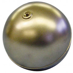 Made in USA - 2-3/8" Diam, Spherical, Internal Connection, Metal Float - 1/4-20 Thread, Copper, 25 Max psi, 24 Gauge - Eagle Tool & Supply