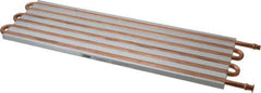 Lytron - 12" Long x 3-3/4" High, Beaded Connection Copper Tube Cold Plate - 1/4 OD Tube, 6-Pass Fluid Path, Water Cooling, 0.31" Thick - Eagle Tool & Supply