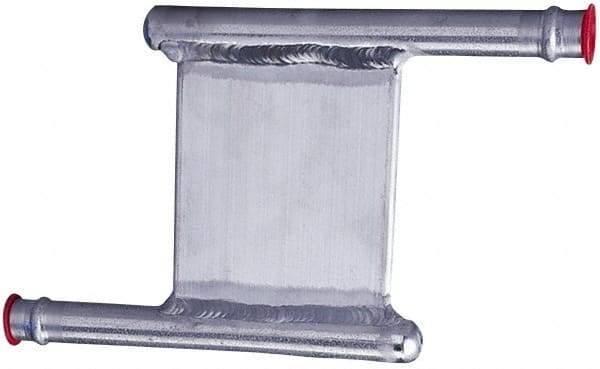 Lytron - 2" Long x 2" High, Beaded Connection Aluminum Tube Cold Plate - 3/8 OD Tube, Z Fluid Path Fluid Path, Ethylene Glycol & Water Mixture EGW Cooling, 0.13" Thick - Eagle Tool & Supply