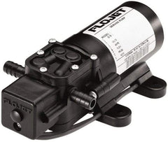 FloJet - 3/8 Inlet Size, 3/8 Outlet Size, Demand Switch 40 PSI, Diaphragm Spray Pump - 12 Input Voltage, Santoprene, Polypropylene, 1.00 Max GPM, Barbed - Eagle Tool & Supply