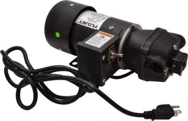 FloJet - 1/10 HP, 1/2 Inlet Size, 1/2 Outlet Size, with Manual onand off Switch, Diaphragm Spray Pump - 115 Input Voltage, Santoprene, Polypropylene, 3.20 Max GPM, 2500 Max RPM, Barbed - Eagle Tool & Supply