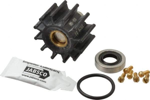 Jabsco - Neoprene Impeller Kit Repair Part - Contains Impeller, Seal, Gasket, For Use with Jabsco Model 11810-0003 Flexible Impeller Pump Motors - Eagle Tool & Supply