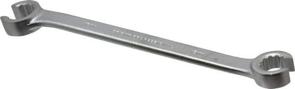 Proto - 15 x 17mm, Chrome Finish, Open End Flare Nut Wrench - 12 Points, 8" OAL, Steel, Double End Head - Eagle Tool & Supply