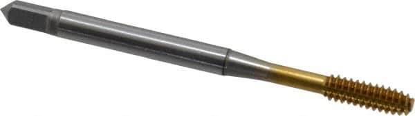 OSG - #6-32 UNC H5 Thread Limit Modified Bottoming Thread Forming Tap - Cobalt, TiN Finish, 2" OAL, 11/16" Thread Length, Right Hand Thread, Series HY-PRO NRT - Eagle Tool & Supply