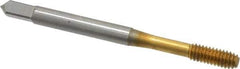 OSG - #8-32 UNC H3 Thread Limit Modified Bottoming Thread Forming Tap - Cobalt, TiN Finish, 2-1/8" OAL, 3/4" Thread Length, Right Hand Thread, Series HY-PRO NRT - Eagle Tool & Supply