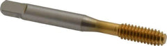 OSG - 1/4-20 UNC H6 Thread Limit Modified Bottoming Thread Forming Tap - Cobalt, TiN Finish, 2-1/2" OAL, 1" Thread Length, Right Hand Thread, Series HY-PRO NRT - Eagle Tool & Supply