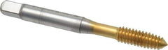 OSG - 1/4-20 UNC H6 Thread Limit Plug Thread Forming Tap - Cobalt, TiN Finish, 2-1/2" OAL, 1" Thread Length, Right Hand Thread, Series HY-PRO NRT - Eagle Tool & Supply