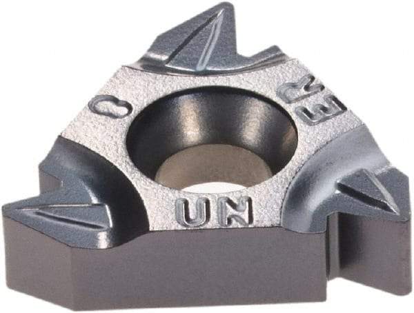 Iscar - 16ER External Right Hand 8 UN Laydown Threading Insert - Grade IC908, TiAlN Coated Carbide, 9.53mm Inscribed Circle - Eagle Tool & Supply