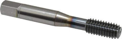 OSG - 3/8-16 UNC H5 Thread Limit Modified Bottoming Thread Forming Tap - Powdered Metal High Speed Steel, TiCN Finish, 2-15/16" OAL, 1-1/4" Thread Length, Right Hand Thread, Series EXOTAP NRT - Eagle Tool & Supply