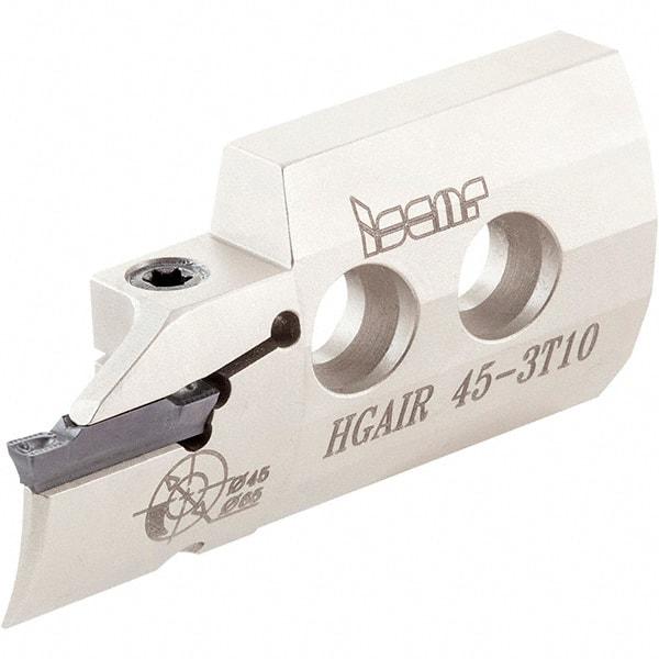 Iscar - 3" Groove Width, 18mm Max Depth of Cut, Right Hand Cut, HGAI Indexable Grooving Blade - GRIP, GRIP (Full Radius), HGN-C, HGN-J, HGN-UT Insert Style, Series Heliface - Eagle Tool & Supply