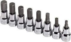 SK - 8 Piece 3/8" Drive Metric Hex Bit Socket Set - 5 to 12mm Hex - Eagle Tool & Supply