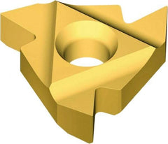 Vargus - 2IR Internal Right Hand 36 UN Laydown Threading Insert - Grade VKX, TiN Coated Carbide, 6.35mm Inscribed Circle - Eagle Tool & Supply