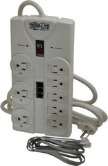 Tripp-Lite - 8 Outlets, 120 Volts, 15 Amps, 8' Cord, Power Outlet Strip - Free Hanging, Keyhole Mount, 5-15P NEMA Configuration, 9.55" Strip, UL1449 3rd Edition - Eagle Tool & Supply