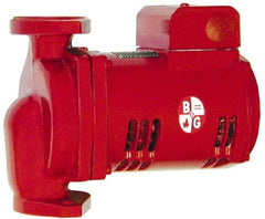 Bell & Gossett - 1/6 hp, 9-1/8" Long, 1 Phase, Cast Iron Housing, Noryl Impeller, Inline Circulator Pump - 115 Volt, 60 Hz, 6-3/8" Flange Width, Bell & Gossett Part No. 1BL002, 150 Max psi, ODP Motor - Eagle Tool & Supply