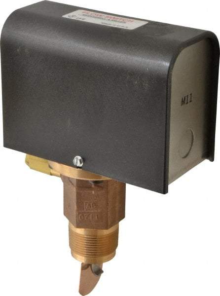 McDonnell & Miller - 300 psi, Brass Housing, General Purpose Flow Switch - 7.7 Flow Set Point, 4.8 to 998 GPM - Eagle Tool & Supply