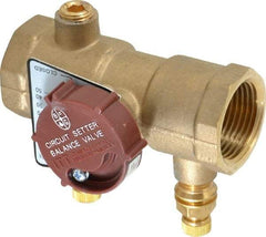 Bell & Gossett - 1" Pipe, Threaded End Connections, Inline Calibrated Balance Valve - 3-13/16" Long, 3-3/16" High, 300 Max psi, Brass Body - Eagle Tool & Supply
