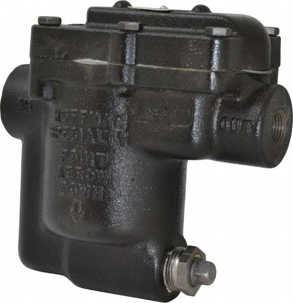 Hoffman Speciality - 1/2 Female" Pipe, Cast Iron Inverted Bucket Steam Trap - 125 Max psi - Eagle Tool & Supply