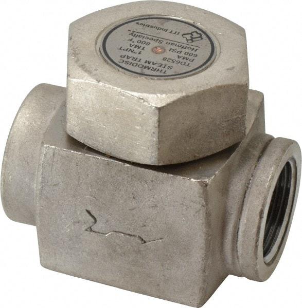 Hoffman Speciality - 1 Female" Pipe, Stainless Steel Thermodisc Steam Trap - 600 Max psi - Eagle Tool & Supply