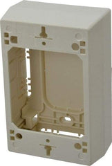 Wiremold - 1 Gang, (4) 1/2 & 3/4" Knockouts, PVC Rectangle Device Box - 4-3/4" Overall Height x 3" Overall Width x 1-3/4" Overall Depth - Eagle Tool & Supply