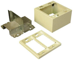 Wiremold - 4-3/4 Inch Long x 4-3/4 Inch Wide x 2-3/4 Inch High, Rectangular Raceway Box - Ivory, For Use with Wiremold 2400 Series Raceways - Eagle Tool & Supply