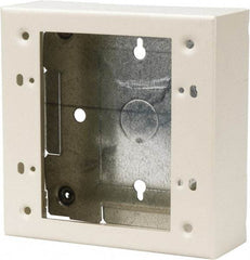 Wiremold - 4-3/4 Inch Long x 4-3/4 Inch Wide x 1-3/4 Inch High, Rectangular Raceway Box - Ivory, For Use with Wiremold 2400 Series Raceways - Eagle Tool & Supply